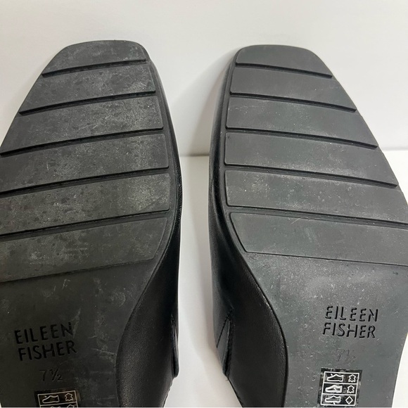 Eileen Fisher Nappa Leather Black Slip-On Mules size 7.5 - Picture 11 of 15